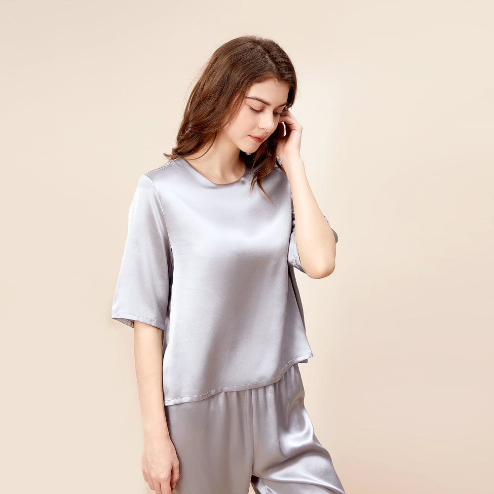 Silk Pullover Pajama Set