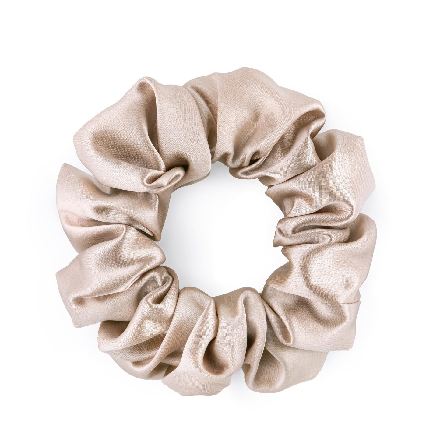 3 Large Silk Scrunchies - Neutrals